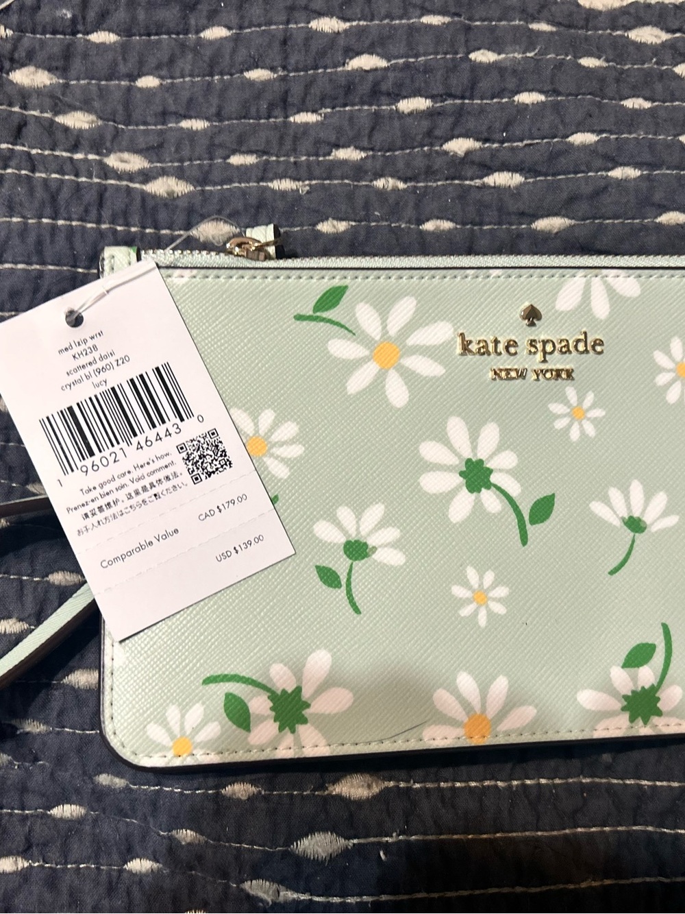 Kate Spade Mint Daisy Wristlet - Picture 3 of 3